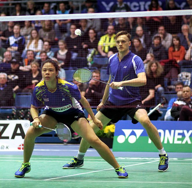 Nikolaj Persson und Kilasu Ostermeyer, © Badmintonfotos von Frank Kossiski