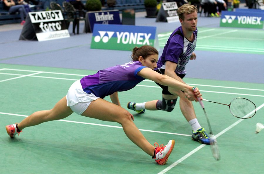 Eva Janssens und Bjarne Geiss, © Badmintonfotos von Frank Kossiski