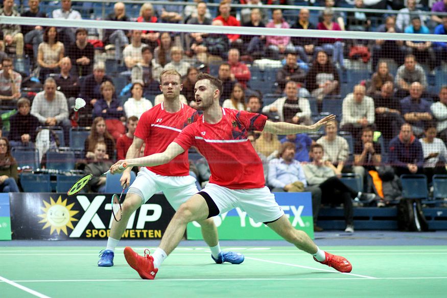 Jan Colin Völker und Bjarne Geiss, © Badmintonfotos von Frank Kossiski