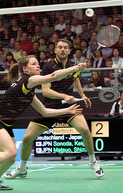 Isabel Herttrich und Peter Käsbauer, © Badmintonfotos von Frank Kossiski